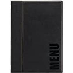 Securit Trendy Menu Holder Freestanding Rectangular 24 x 0.4 x 34 cm Black