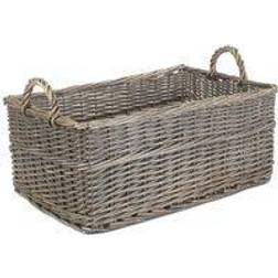 RED HAMPER Shallow Antique Wash Unlined Basket
