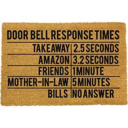 Artsy Doormats Door Bell Response Black