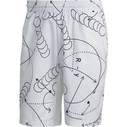 adidas Club Graphic Tennis Shorts - White