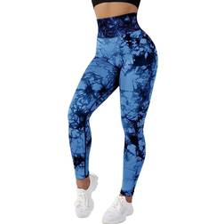 Mooslover Seamless Training Leggings - Light Blue Tie-Dye