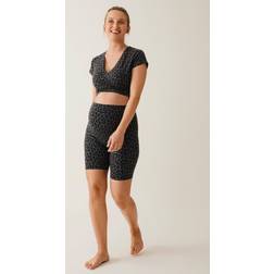 Boob Oono Bicycle Shorts Leo Print Grey/black, Female, Ropa, maternidad, Negro