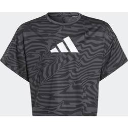 adidas AEROREADY Print Tshirt Barn Grå Grå