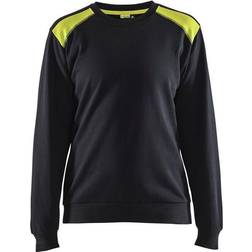 Blåkläder Women's Sweatshirt - Black/Warning Yellow