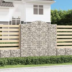 vidaXL Gabionkurv Buet 200x50x200/220 cm Galvanisert Jern
