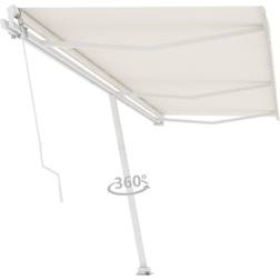 vidaXL Freestanding Manual Retractable Awning 600 x 300 cm Cream
