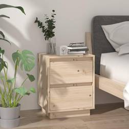 vidaXL 40x35x50 massivt Sengebord 35x40cm
