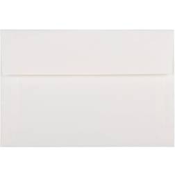 Jam Paper Â A8 Strathmore Invitation Envelopes, 5.5 x 8.125, Bright White Wove, 50/Pack STTW761I White