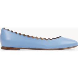 Chloé Lauren leather ballet flats blue