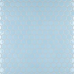 Merola Tile Hudson Due Hex 2" Cashmere Blue 12-1/2" Mosaic Tile