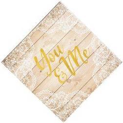 Fun Express Rustic wedding beverage napkins, party supplies, 16 pieces