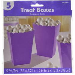 Amscan Popcorn boxes, small purple party accessory