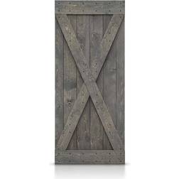 Calhome CALHOME Series Pre Assembled Stained Sliding Door (x82.7")