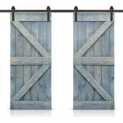 Calhome CALHOME 76 Denim Stained Sliding Door (x82.7")