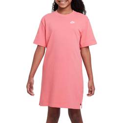 Nike Girls' Sportswear T-Shirt Dress, Medium, Sea Coral