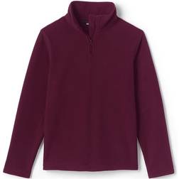 Lands End School Uniform Kids Lightweight Fleece Quarter Zip Pullover