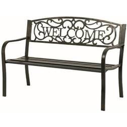 Patio Premier Welcome Metal Park Garden Bench