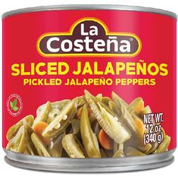 Costeña Sliced Jalapeno Peppers Pickled Green Hot Jalapeños 12