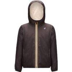 K-Way Zip-Up Hooded Windbreaker with Sherpa Lining