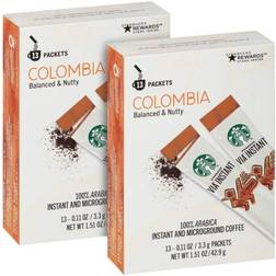 Starbucks Via Instant Medium Roast Colombia Coffee, Count