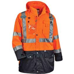 Ergodyne GloWear 8386 Hi-Vis Shell Jacket, Small, Orange