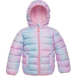 Rokka&Rolla Baby Puffer Jacket Girls Lightweight Winter Coat - Bubblegum