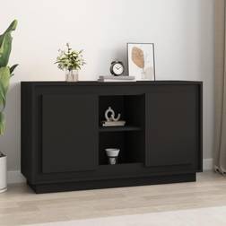 vidaXL Black Engineered Wood 102 x 35 x 60 cm Sideboard