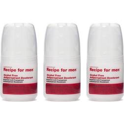 Recipe for Men Alcohol Free Antiperspirant Deo Roll-on 60ml 3-pack