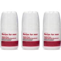 Recipe for Men Alcohol Free Antiperspirant Deo Roll-on 60ml 3-pak