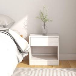 vidaXL 40x31x40 massivt Sengebord
