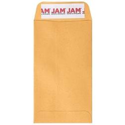 Jam Paper #5.5 Coin Business Envelopes 3 1/8 x 5 1/2 Brown Kraft Manila 100 Pack