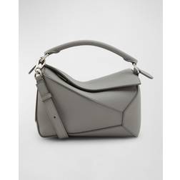 Loewe Small Puzzle Edge Leather Shoulder Bag PEARL GREY