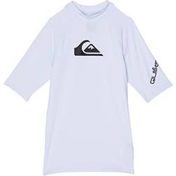 Quiksilver boy's all time ss rash guard white