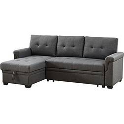 Lilola Home Hunter Collection 981342 Linen Sofa 84" 3 Seater