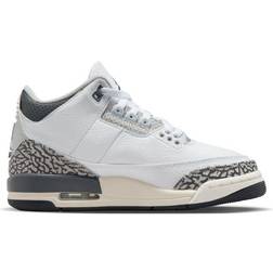 Nike Air Jordan 3 Retro GS - White/Iron/Light Ash Grey/Black