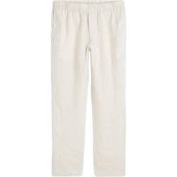 H&M Regular Fit Linen Trousers - Cream
