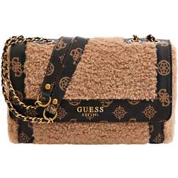 Guess Always Convertible Flap Shoulder Bag - Mocha Multi