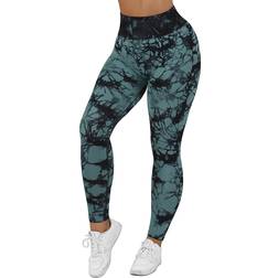 Mooslover Seamless Training Leggings - Blue Tie-Dye