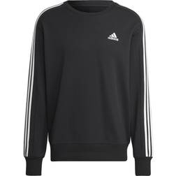 Adidas Essentials French Terry 3-Stripes Sweatshirt - Black