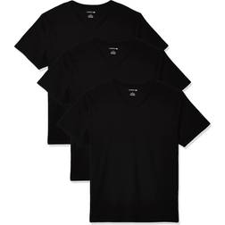 Lacoste Men’s V-Neck Cotton Lounge T-shirt 3-pack - Black