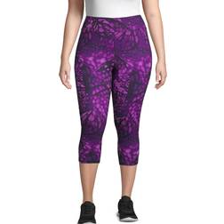 Just My Size Women's Plus Active Capri Leggings - Wingspan Plum Dream