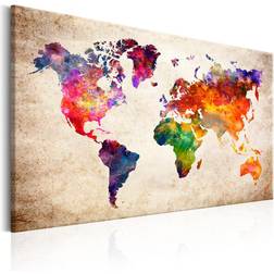 Artgeist Colorful Universe World Map Billede 120x80cm