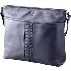 Leather Crossbody Bag - Navy