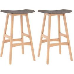 vidaXL Fabric Sgabello da bar 70cm 2pcs