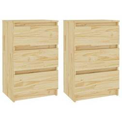 vidaXL Wooden Comodino 29.5x40cm 2pcs