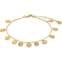 Pilgrim Carol Small Filigree Coins Bracelet - Gold/Transparent
