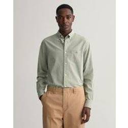 Gant REG COTTON LINEN SHIRT Grøn