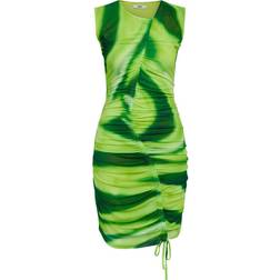 BZR Mela Crinckle Dress - Lime