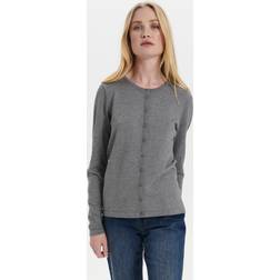 Saint Tropez MilaSZ R-Neck Cardigan - Grau