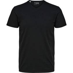 Selected V-hals T-shirt Sort